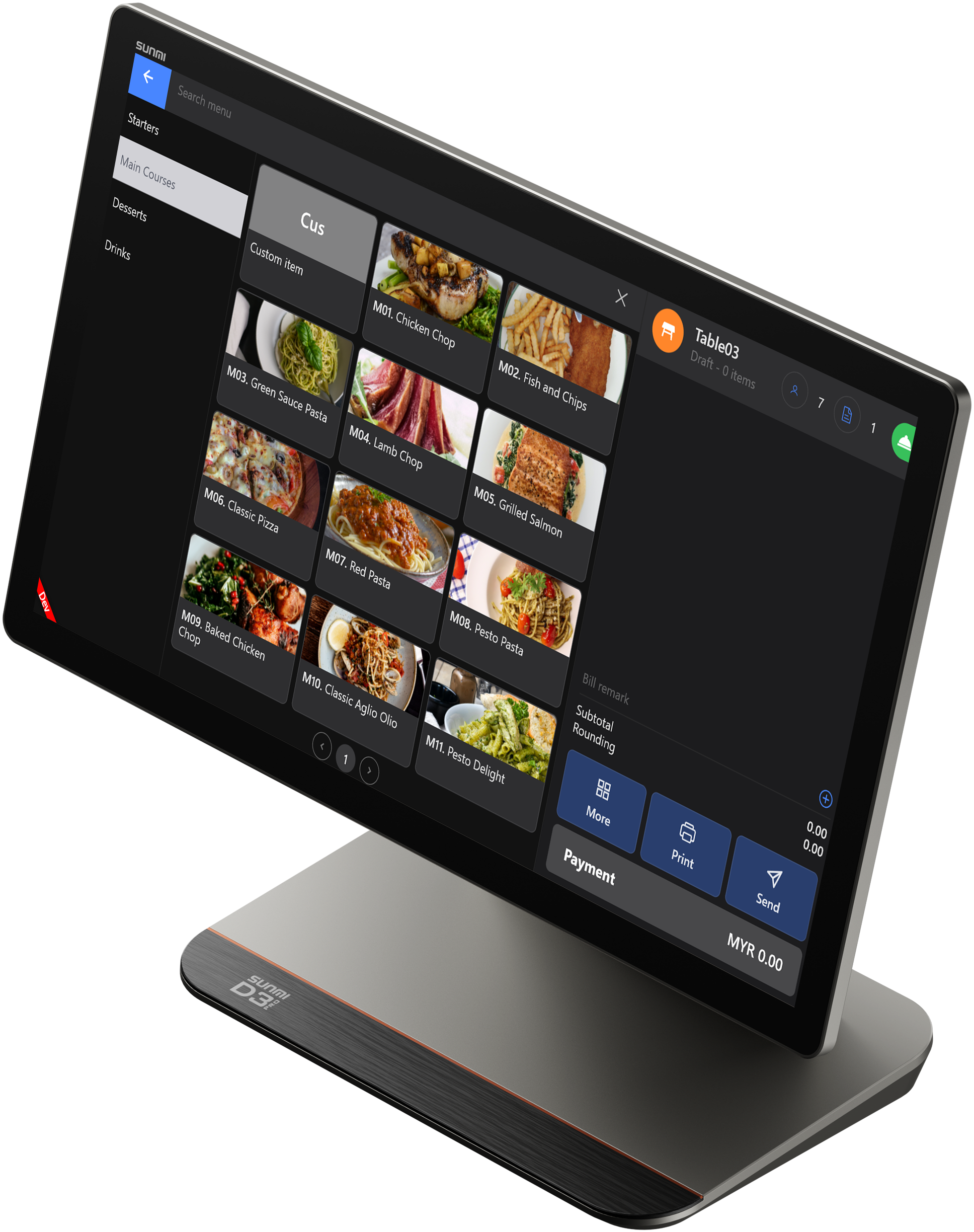 smart pos single screen
