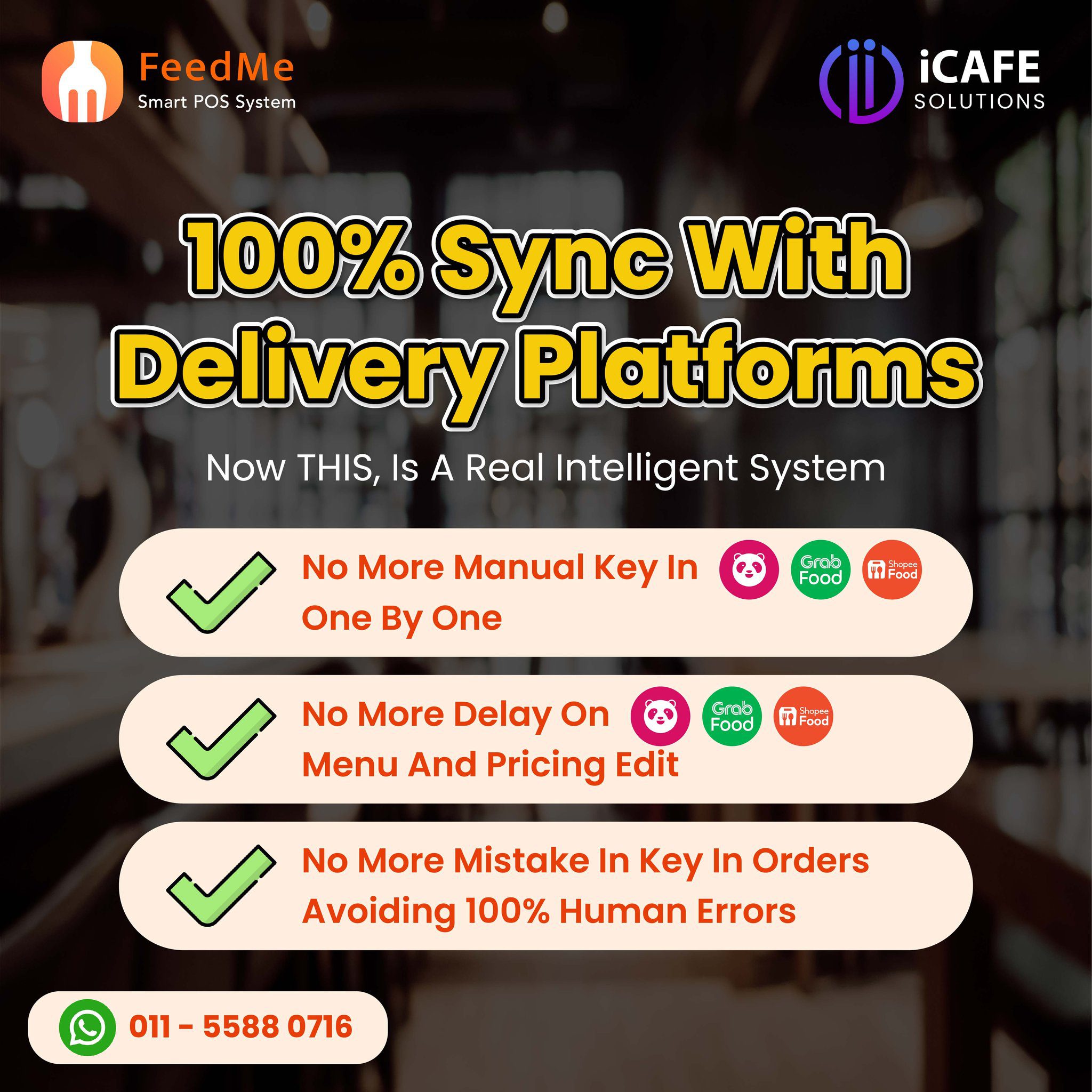 100% Sync with Delivery Platforms